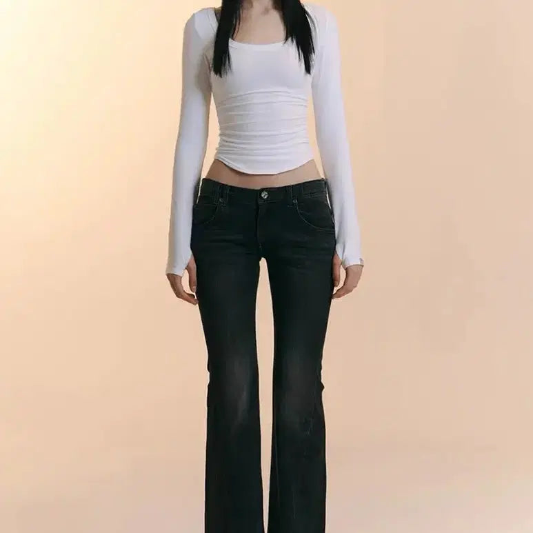[SOLD OUT] 플리즈노팔로우 PLEASENOFOLLOW 25 빈티지 워싱 부츠컷 데님