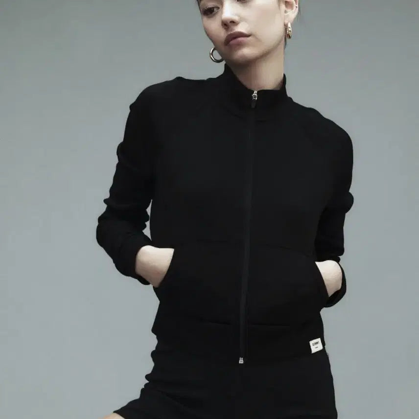 [BUNJANG] Glowny Classic Rib Track Zip-Up Charcoal / 글로니 GLOWNY 클래식 립 트랙 집업