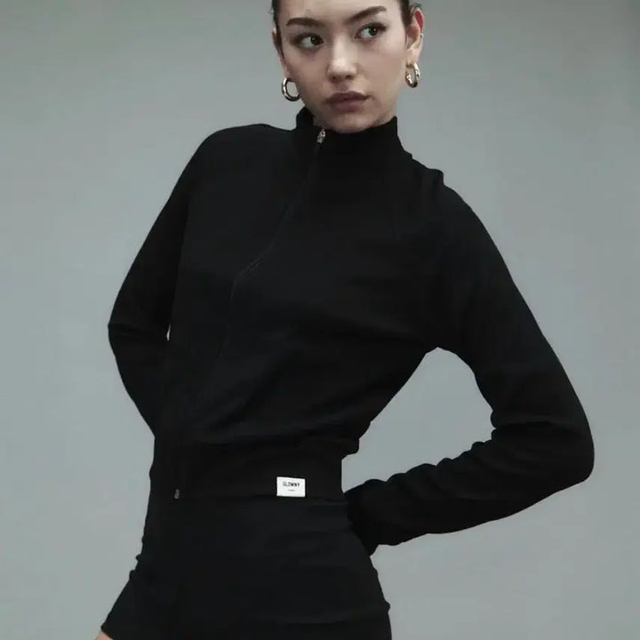 [BUNJANG] Glowny Classic Rib Track Zip-Up Charcoal / 글로니 GLOWNY 클래식 립 트랙 집업