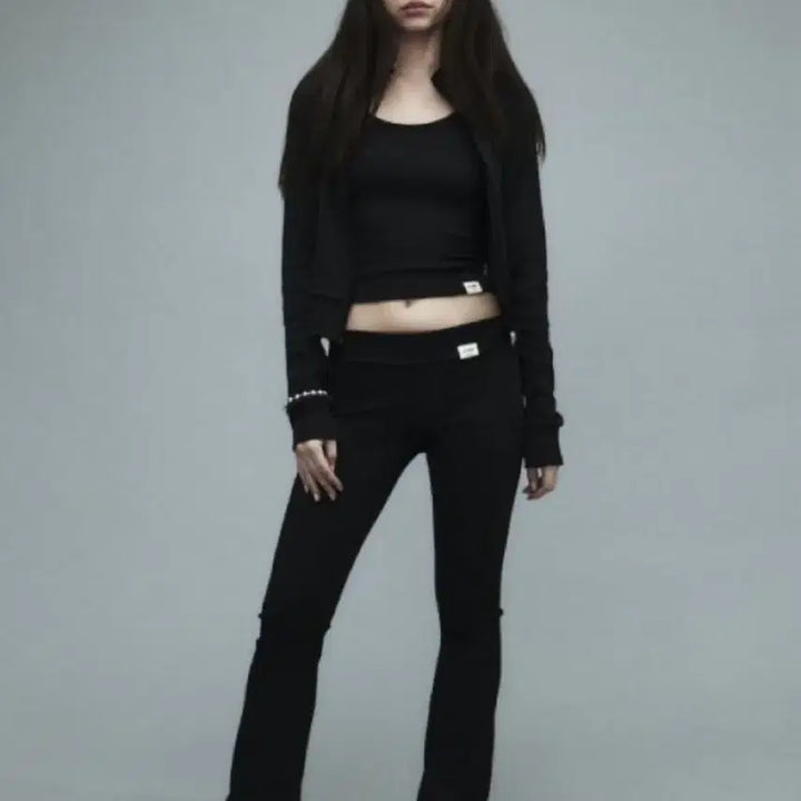 [BUNJANG] Glowny Classic Rib Flare Pants (Charcoal) / 글로니 GLOWNY 클래식 립 플레어 팬츠