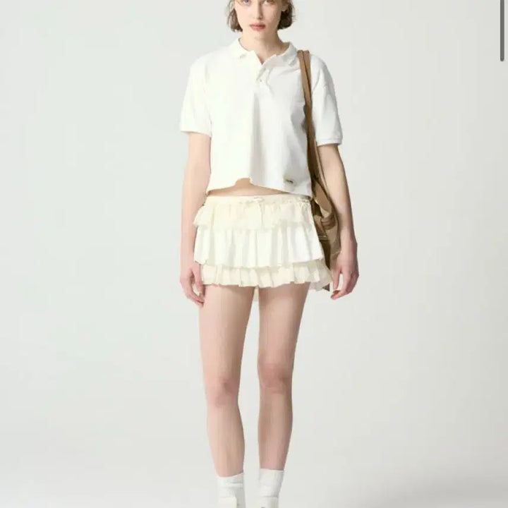[BUNJANG] GLOWNY Girlfriend Ruffle Mini Skirt Natural / 글로니 GLOWNY 걸프렌드 러플 미니 스커트