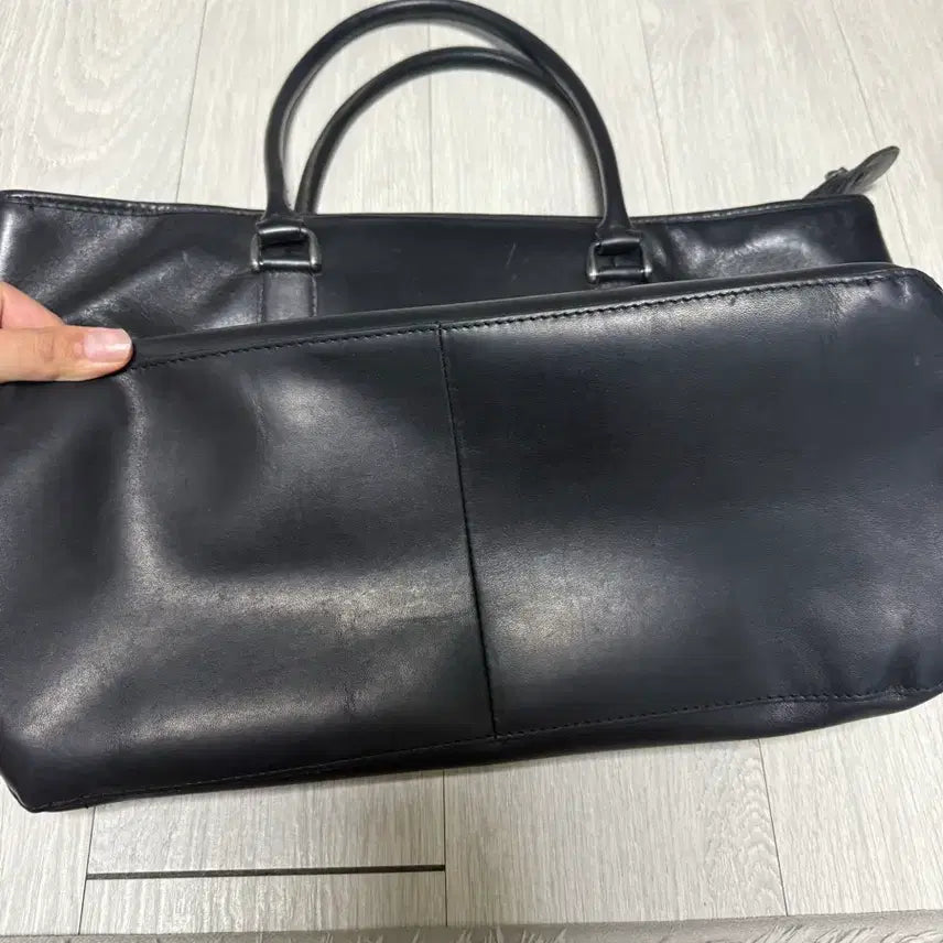 [BUNJANG] L.L.Bean Leather Large Tote Bag Black / (OS)LLBEAN 엘엘빈 레더 라지 토트백 블랙