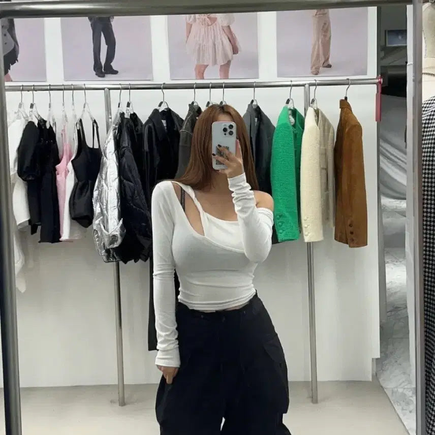 [BUNJANG] Topdressing Asymmetrical Twist T-shirt Ivory / 탑드레싱 언발꼬임티 아이보리