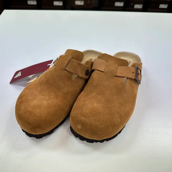 [BUNJANG] UGG 1978AUS Leather Buckle Birken Boston Slippers AU9001 Tan Size 11L (270mm) / 호주UGG슬리퍼 270mm팜 새것