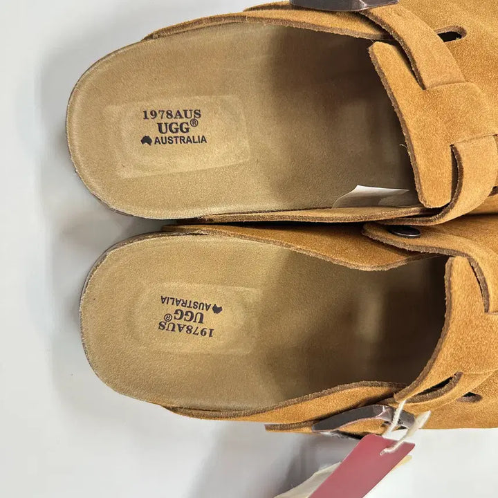 [BUNJANG] UGG 1978AUS Leather Buckle Birken Boston Slippers AU9001 Tan Size 11L (270mm) / 호주UGG슬리퍼 270mm팜 새것
