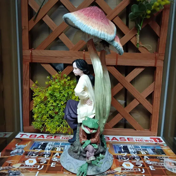 [BUNJANG] Painted Resin Statue Figure - Girl, Mushroom, Frog / 레진스태추 도색완성품(2021원더패스티벌 제품)
