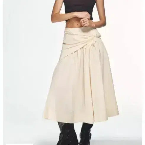 [BUNJANG] ZARA Volume Scarf Midi Skirt / 자라 볼륨 스카프 미디 스커트