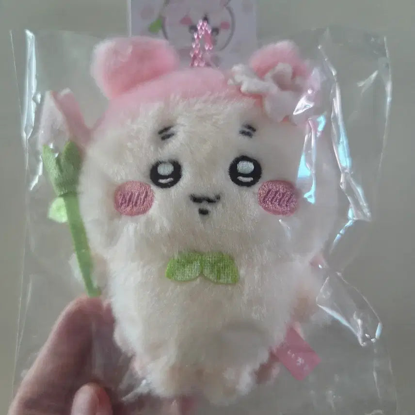 [BUNJANG] Chiikawa "Monjakui" Cherry Blossom Fairy Kani Plush Keychain / 치이카와 먼작귀 벚꽃요정 카니