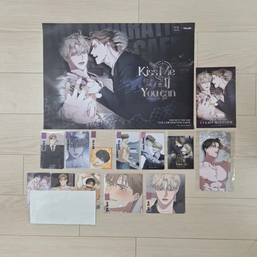 [BUNJANG] Kiss Me If You Can Collaboration Cafe Photocards, Coasters, and POB Bundle Set / 키스미이프유캔 콜라보 카페 포토카드, 코스터, 특전 일괄 판매