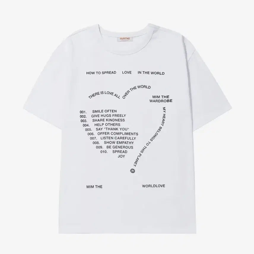 [BUNJANG] Memthewardrobe Short Sleeve T-Shirt White / [새상품]밈더워드로브 반팔티 화이트