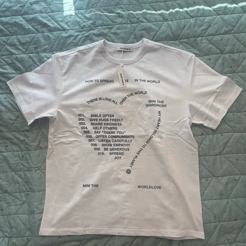 [BUNJANG] Memthewardrobe Short Sleeve T-Shirt White / [새상품]밈더워드로브 반팔티 화이트