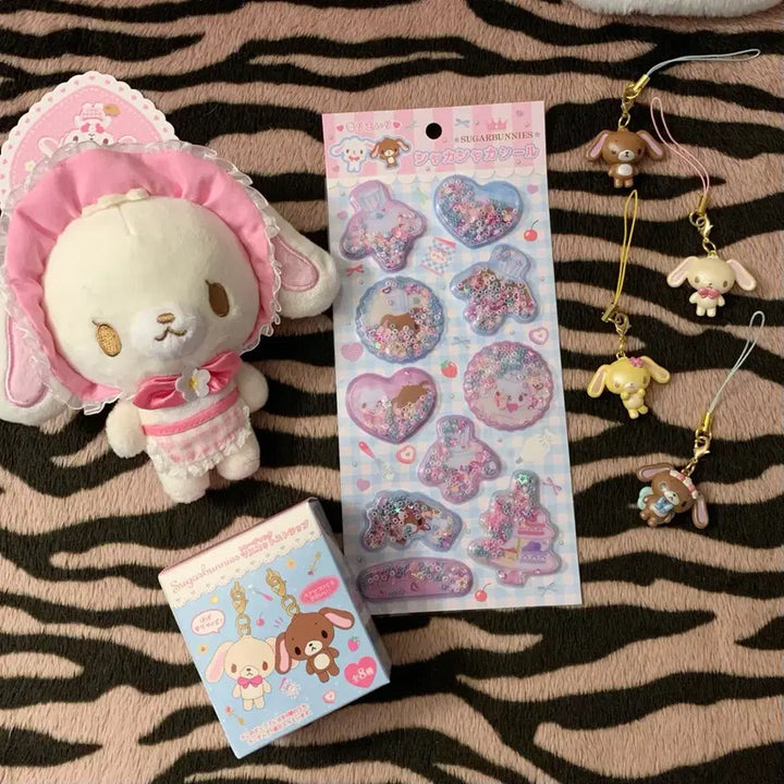 [BUNJANG] Sanrio Sugarbunnies Shakashaka Seal Stickers (Shirousa &amp; Kurousa) / 산리오 슈가바니즈 샤카샤캬씰 시로우사 쿠로우사