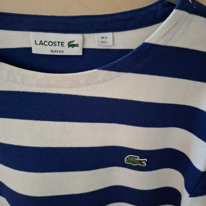 [BUNJANG] Lacoste Long Sleeve Crew Neck T-Shirt / 라코스테 긴팔 라운드티