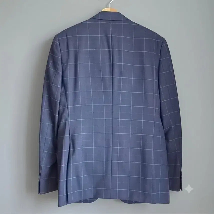 [BUNJANG] SIEG FAHRENHEIT Navy Check Slim Fit Suit Set (Jacket, Vest, Pants) / SIEG 여름 정장(자켓.베스트,바지)