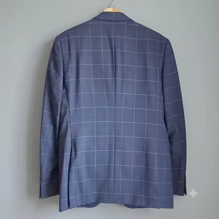 [BUNJANG] SIEG FAHRENHEIT Navy Check Slim Fit Suit Set (Jacket, Vest, Pants) / SIEG 여름 정장(자켓.베스트,바지)