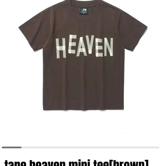 [BUNJANG] Nice Ghost Club Tape Heaven Mini T-Shirt Brown / 나이스고스트클럽 테이프 헤븐 미니 반팔 티 브라운 나고클