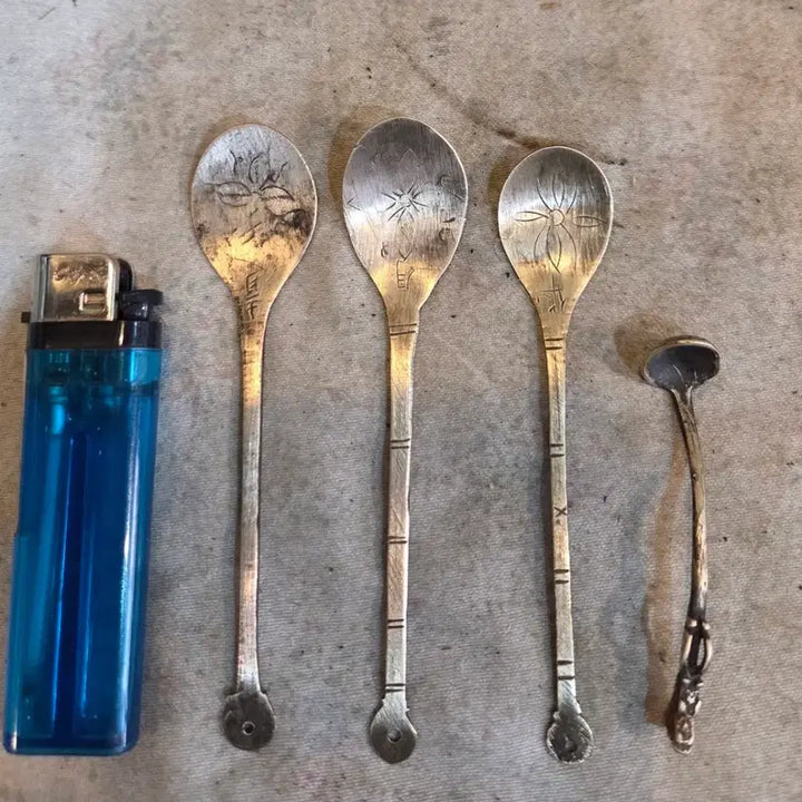 [BUNJANG] Antique Korean Traditional Medicine Spoon Set (4 pieces) / 옛날 한약방 동 약스푼 4점