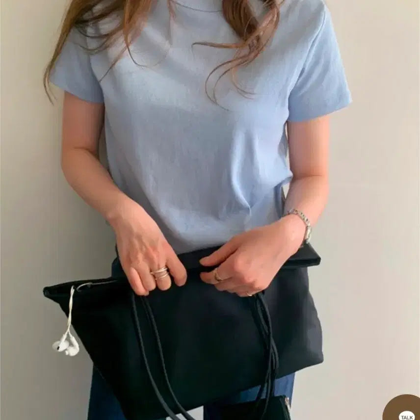 [BUNJANG] Minuet Penny Short Sleeve T-Shirt Charcoal / 미뉴에트 페니 반팔 티셔츠 