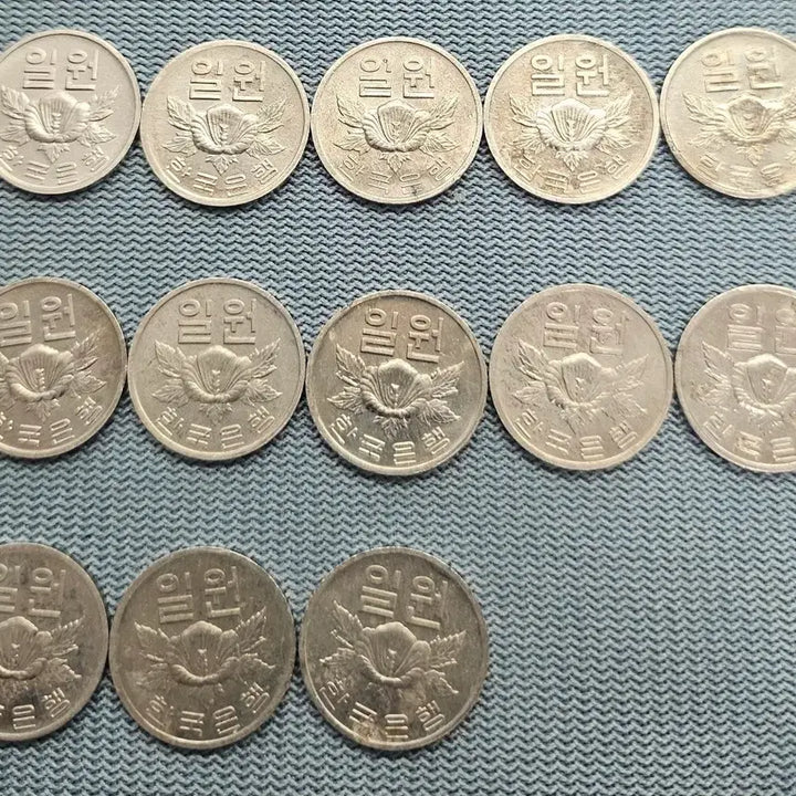 [BUNJANG] 1981 1 Won Coin Bundle Set (13 Coins) / 1981년 1원 동전 13개 일괄
