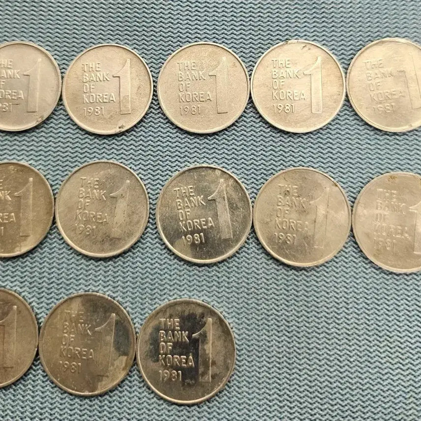[BUNJANG] 1981 1 Won Coin Bundle Set (13 Coins) / 1981년 1원 동전 13개 일괄