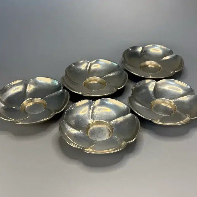 [SOLD OUT] 장원 주석 화형 잔탁 5매 차탁 차선 배탁 배점 잔받침 주석잔탁 주석차탁