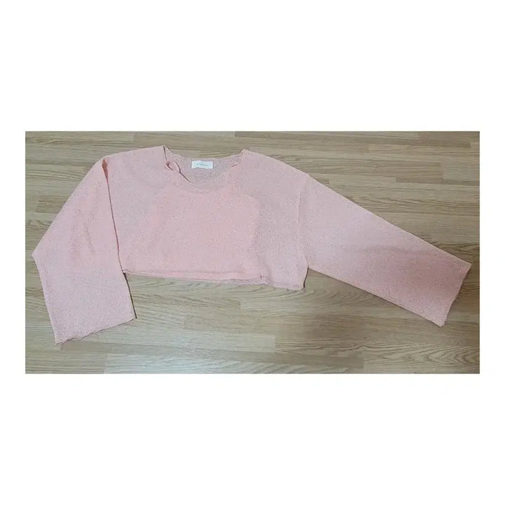[BUNJANG] Pink Cropped Long Sleeve Knit and Camisole Set (One Size) / 핑크색 크롭 긴팔 니트+나시 세트(프리사이즈)