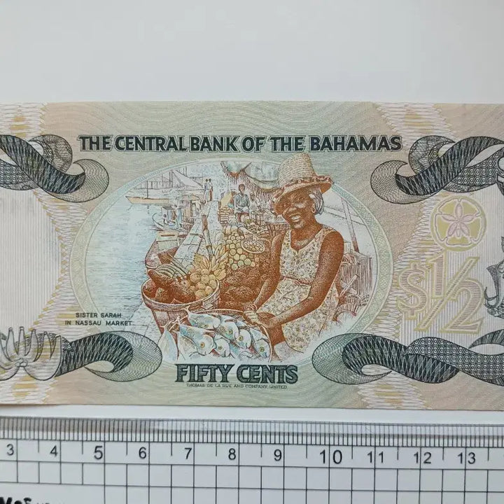 [BUNJANG] 1974 Bahamas 50 Cent Banknote / 1974년 바하마 50센트 지폐