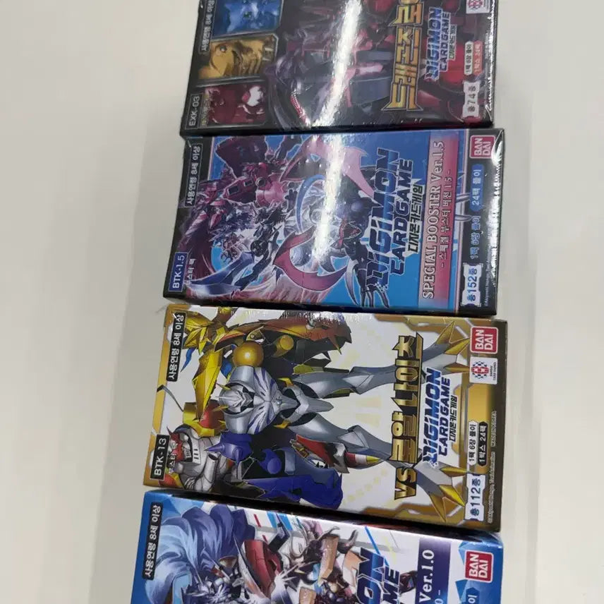 [BUNJANG] Digimon Card Game Booster Pack Set (4 Types) - Unsealed / 디지몬카드게임 부스터팩  한판 4종 일괄판매