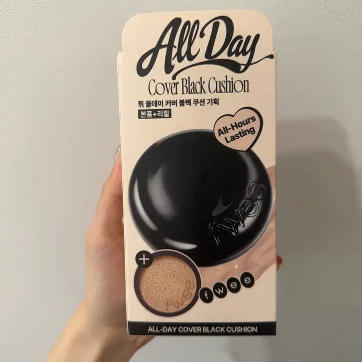 [BUNJANG] Ff Ff All Day Cover Black Cushion SPF50+ PA++++ 19N (Base + Refill) / 퓌 올데이 커버 블랙 쿠션 19N 본품+리필