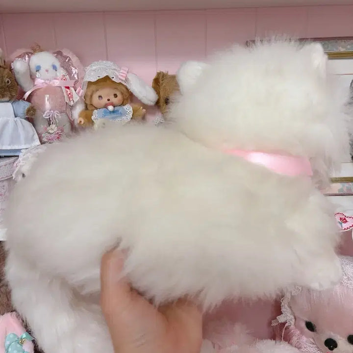 [BUNJANG] Vintage White Cat Plush Toy / 빈티지 흰색 고양이 인형, 헤이세이 레트로 고양이 인형