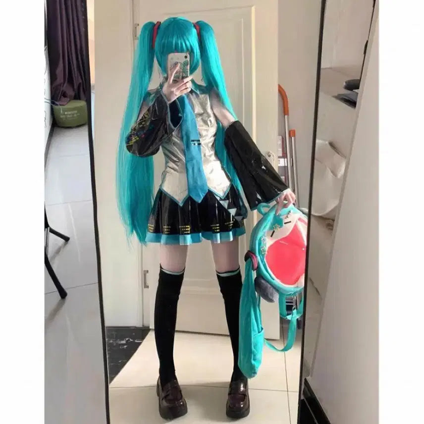 [BUNJANG] Hatsune Miku Cosplay Vocaloid Outfit Set Size M / [M/풀셋]보컬로이드 하츠네미쿠 코스프레