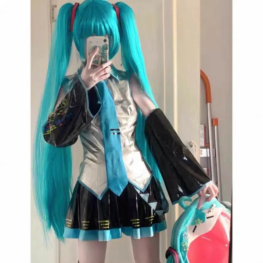[BUNJANG] Hatsune Miku Cosplay Vocaloid Outfit Set Size M / [M/풀셋]보컬로이드 하츠네미쿠 코스프레