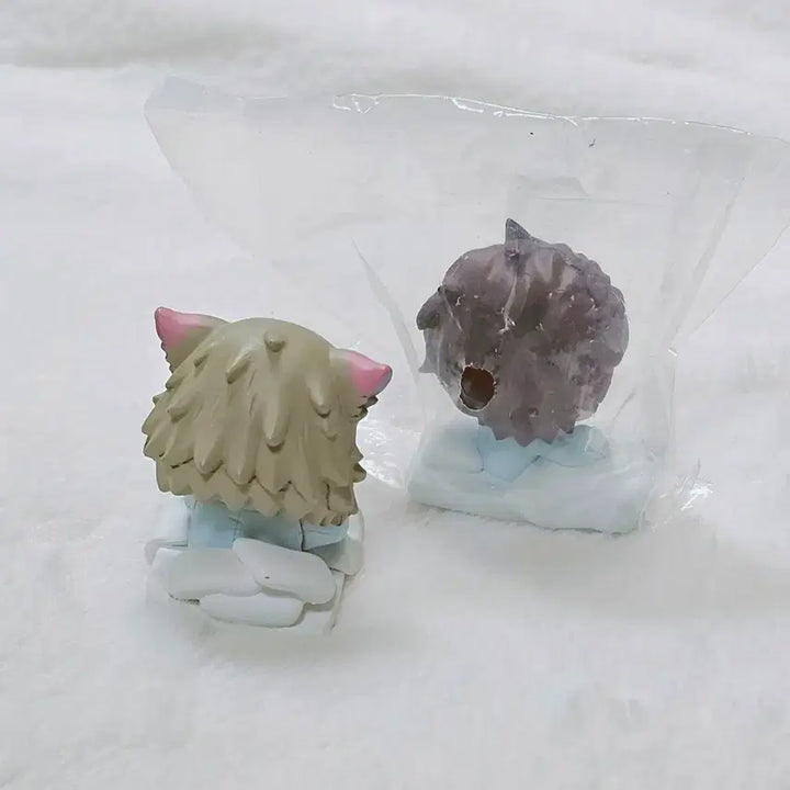 [BUNJANG] Demon Slayer Tanjiro &amp; Inosuke Onemutan Gacha Figures / 귀멸의 칼날 탄지로, 이노스케 오네무탄 가챠 피규어