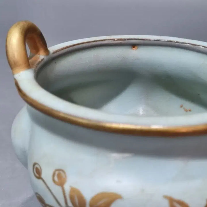 [BUNJANG] Yeoyocheon Gilt Celadon Tripod Censer / 여요천청유 묘금 삼족양이로. 높이 10.3 지름 11.5