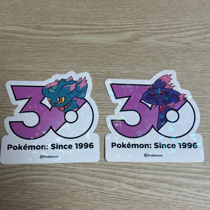 [BUNJANG] Pokemon 30th Anniversary Logo Sticker Set / 포켓몬 30주년 기념 로고스티커 무우마 무우마직 일괄