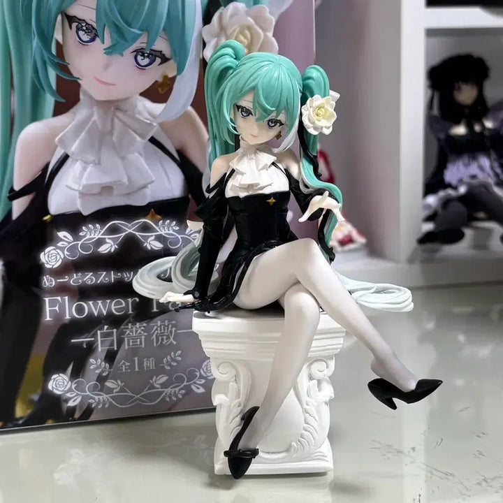 [BUNJANG] Hatsune Miku Bairose Noodle Stopper Figure / 미쿠 백장미 누들스토퍼