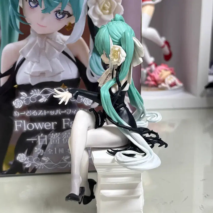 [BUNJANG] Hatsune Miku Bairose Noodle Stopper Figure / 미쿠 백장미 누들스토퍼