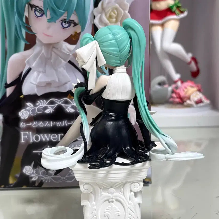 [BUNJANG] Hatsune Miku Bairose Noodle Stopper Figure / 미쿠 백장미 누들스토퍼