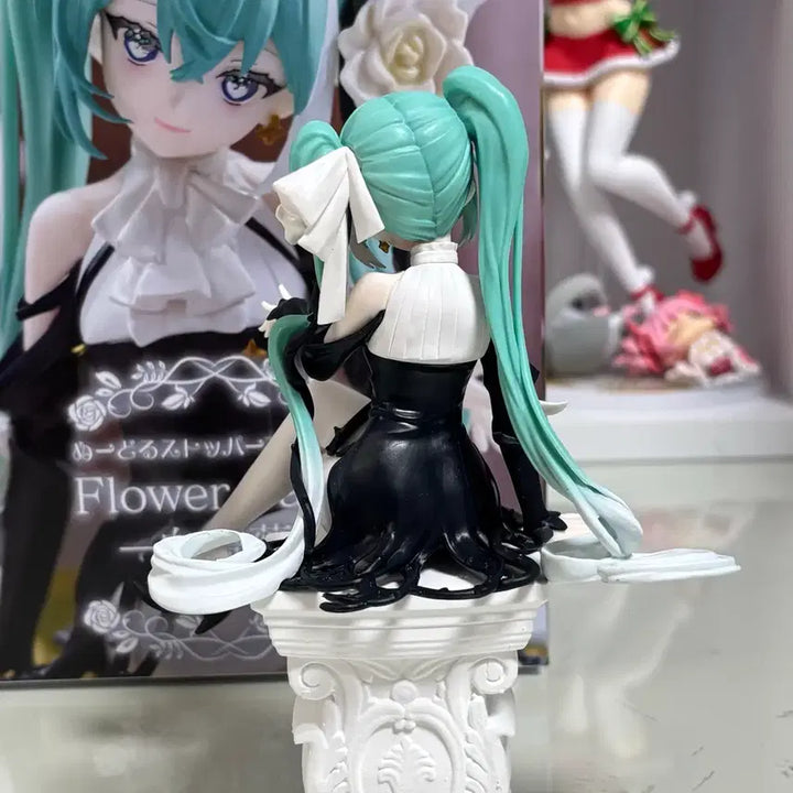 [BUNJANG] Hatsune Miku Bairose Noodle Stopper Figure / 미쿠 백장미 누들스토퍼