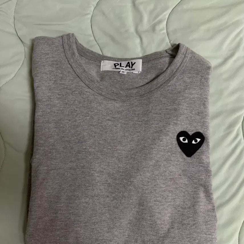 [BUNJANG] Comme des Garçons Short Sleeve T-Shirt Grey L / 꼼데가르송 반팔 그레이 L