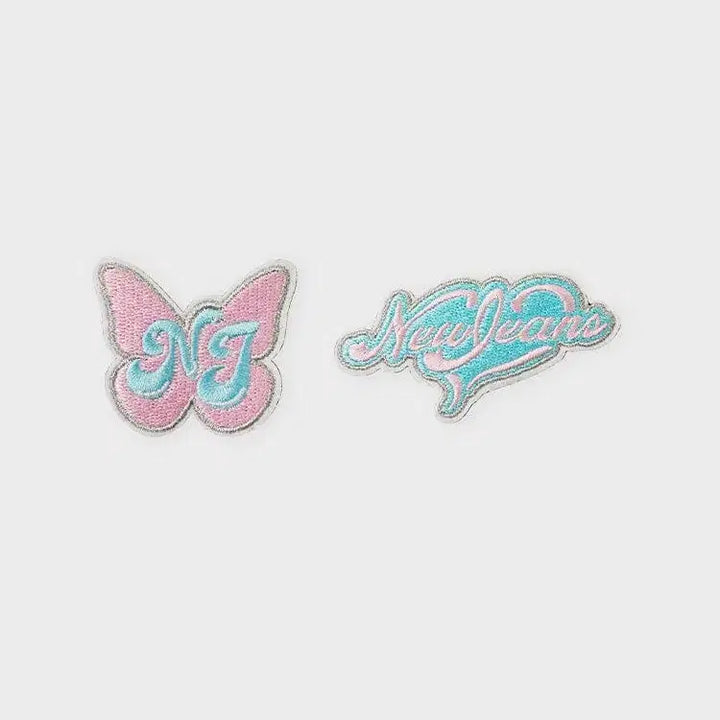[BUNJANG] NewJeans Colee Heart Logo Embroidered Sticker / 뉴진스 꼴레 하트 로고 자수 스티콘