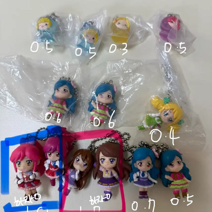 [BUNJANG] Aikatsu! Pripara Ichigo Sophie Megirushi Gacha Figure / 아이엠스타 아이카츠 프리파라 메지루시 피규어 가챠 이치고 소피