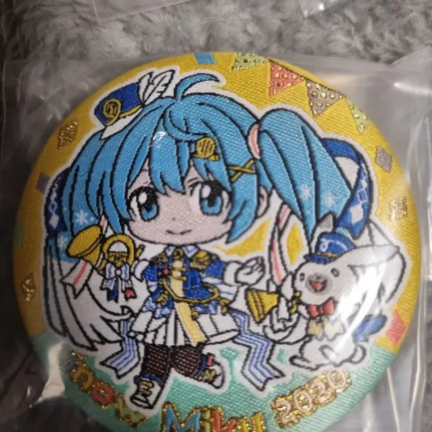 [BUNJANG] Snow Miku Embroidered Can Badge Complete Set (15 Types) / 유키미쿠 자수 캔뱃지 15종 컴플리트