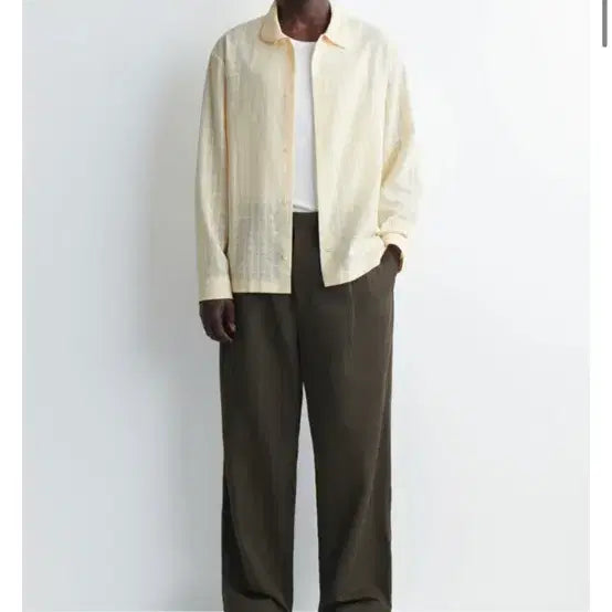 [BUNJANG] COS Check Jacquard Cotton Shirt / COS 코스 체크 자카드 코튼 셔츠