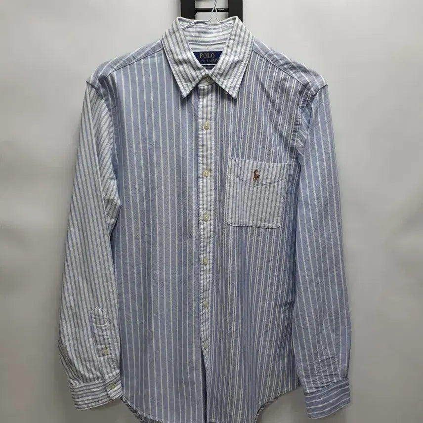 [BUNJANG] Polo Ralph Lauren Oxford Stripe Long Sleeve Shirt / 폴로 랄프로렌 셔츠 옥스포드 펀믹스 스트라이프 긴팔 남방 qr탭 s