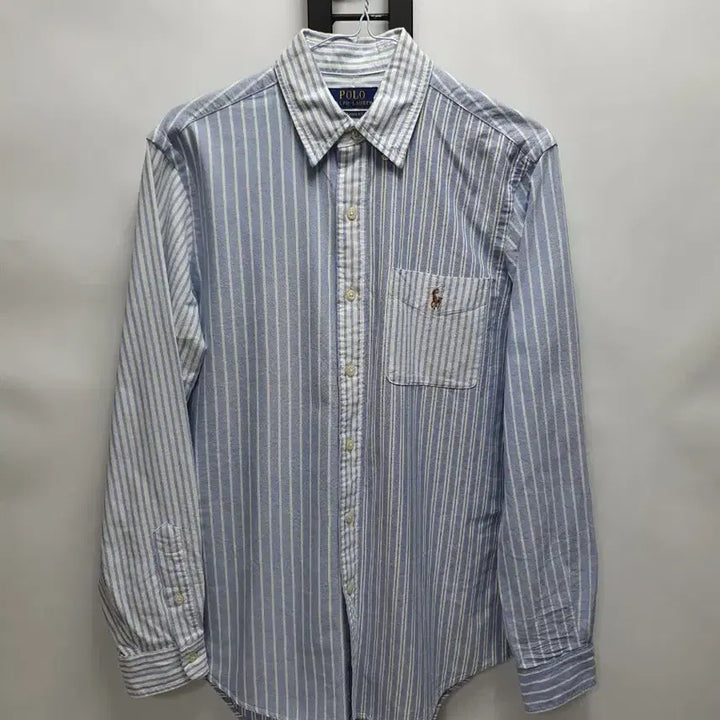 [BUNJANG] Polo Ralph Lauren Oxford Stripe Long Sleeve Shirt / 폴로 랄프로렌 셔츠 옥스포드 펀믹스 스트라이프 긴팔 남방 qr탭 s