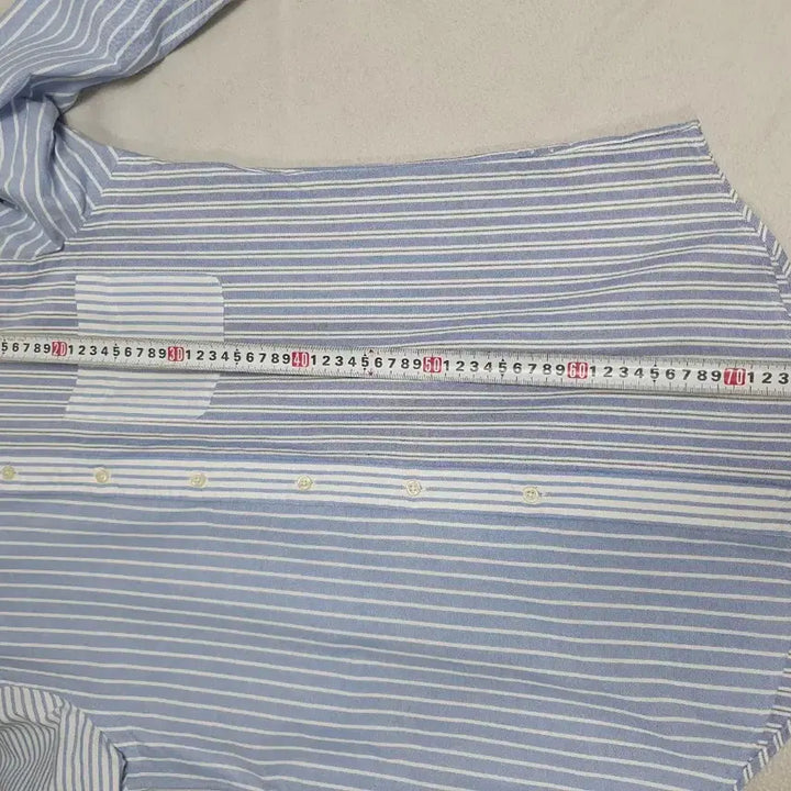 [BUNJANG] Polo Ralph Lauren Oxford Stripe Long Sleeve Shirt / 폴로 랄프로렌 셔츠 옥스포드 펀믹스 스트라이프 긴팔 남방 qr탭 s