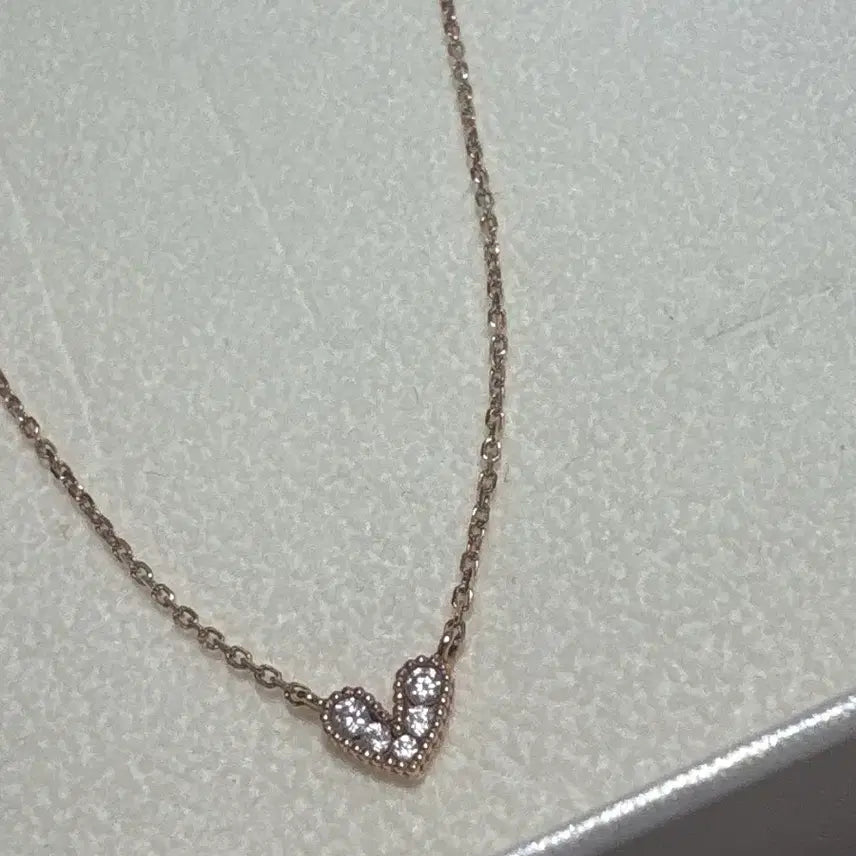 [BUNJANG] 14K Pink Gold Heart Necklace / 14k핑크골드하트목걸이