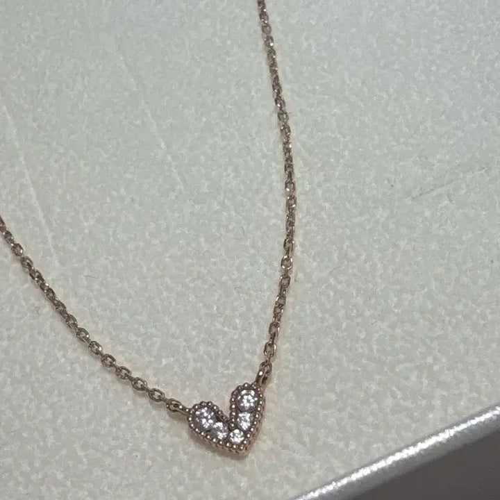 [BUNJANG] 14K Pink Gold Heart Necklace / 14k핑크골드하트목걸이