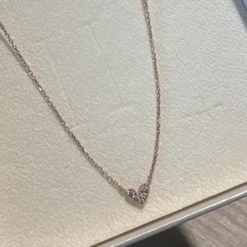 [BUNJANG] 14K Pink Gold Heart Necklace / 14k핑크골드하트목걸이